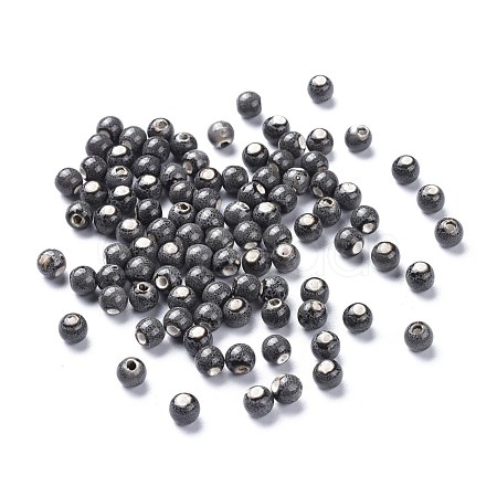 Fancy Antiqued Glazed Porcelain Beads PORC-M838-1-1