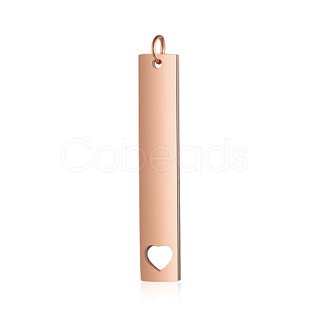 Ion Plating(IP) 304 Stainless Steel Pendants STAS-I311-13RG-1