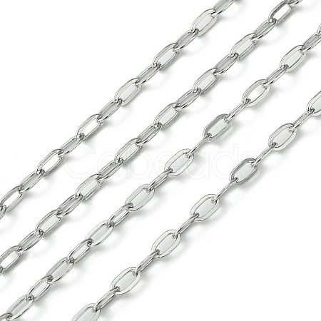 Tarnish Resistant 304 Stainless Steel Cable Chains CHS-K001-30-2.5mm-1