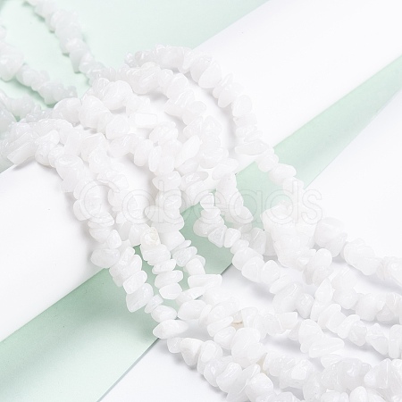 Natural White Jade Beads Strands G-G011-02-1