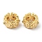 Brass Micro Pave Cubic Zirconia European Style Beads, Large Hole Beads, Ring with Flower, Real 18K Gold Plated, 9x5mm, Hole: 5mm