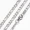 Non-Tarnish 304 Stainless Steel Figaro Chain Necklaces, with Lobster Claw Clasps, Stainless Steel Color, 19.68~19.88 inch(50~50.5cm), 4mm, 4mm