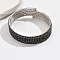 Platinum Brass Multi Layer Wrap Bracelets, Cubic Zirconia Tennis Bracelet, Black, No Size