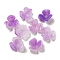 Two-tone Opaque Acrylic Bead Caps, Gradient Color, Flower, Medium Orchid, 23x21.5x8.5mm, Hole: 1.6mm