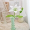 DIY Lily Flower Knitting Kits for Beginners, including Yarn Thread, White, 45x26cm