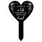 Acrylic Garden Stake, Ground Insert Decor, for Yard, Lawn, Garden Decoration, Heart with Memorial Words, June Rose, 258x158mm