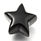 Spray Painted Brass Beads, Star, Black, 9.5x10x5.5mm, Hole: 2.3mm