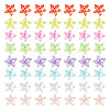 80Pcs 8 Colors Acrylic Bead Caps MACR-TA0002-01-1