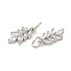 Rack Plating Brass Pave Cubic Zirconia Pendants KK-Z026-02P-2