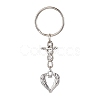 Valentine's Day Heart Alloy Pendant Keychain KEYC-JKC00625-03-1