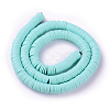 Flat Round Handmade Polymer Clay Beads CLAY-R067-8.0mm-20-2