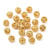 Brass Micro Pave Clear Cubic Zirconia Beads KK-I705-10G-2
