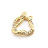 Brass Micro Pave Cubic Zirconia Pendants KK-M321-01B-G-1