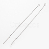 Non-Tarnish 304 Stainless Steel Chain Stud Earring Findings X-STAS-H434-58P-1