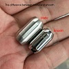 Tarnish Resistant Matte 304 Stainless Steel Barrel Magnetic Clasps with Glue-in Ends STAS-E089-06D-2