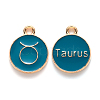 Alloy Enamel Pendants ENAM-S124-01B-05C-1