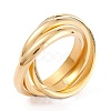 Ion Plating(IP) Unisex 304 Stainless Steel Finger Rings RJEW-K233-06B-G-2