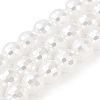 Electroplated Glass Pearl Beads Strands BSHE-C007-A01-02-1-1