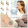 18Pcs 6 Colors Hamsa Hand Alloy Locking Stitch Marker HJEW-AB00618-6