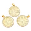 Brass with Cubic Zirconia Pendants KK-K332-16A-G-1