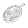 Religion Brass Micro Pave Clear Cubic Zirconia Pendants KK-H268-04A-P-2