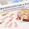 SUPERFINDINGS 8 Sets Awareness Ribbon Alloy Enamel Pendant Decorations HJEW-FH0001-42-5