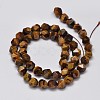 Faceted Natural Tiger Eye Beads Strands G-K066-01-8mm-2