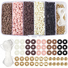 DIY Disc/Flat Round Polymer Clay Beads Stretch Bracelets Making Kits DIY-SP0003-41-1