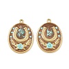 304 Stainless Steel Enamel Pendants STAS-C158-04G-03-1