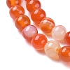 Natural Striped Agate/Banded Agate Beads Strands X-G-G582-8mm-62-3