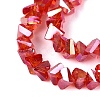 Electroplate Transparent Glass Beads Strands EGLA-Q139-01A-A12-3