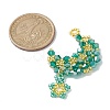 Imitation Austrian Crystal 5301 Glass & TOHO Round Seed Beaded Pendant PALLOY-MZ00179-03-2