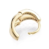 Clear Cubic Zirconia Double Line Hoop Earrings EJEW-C048-04G-3