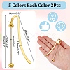 10Pcs 5 Colors Iron Bookmark Findings IFIN-AR0001-41-2