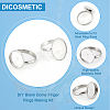 DICOSMETIC DIY Blank Dome Finger Rings Making Kit DIY-DC0001-62-4