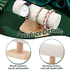T-Shaped Bar Velvet Bracelet Display Stands with Wooden Base AJEW-WH0471-127B-5