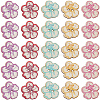 2 Bags Printed Wooden Buttons BUTT-GF0004-13-7