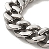 304 Stainless Steel Skull Cuban Link Chain Bracelets for Women Men BJEW-Q341-05D-AS-3