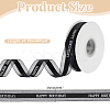 Happy Birthday Polyester Ribbons SRIB-WH0011-341C-2