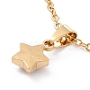 PVD Vacuum Plating Rhinestone Stud Earrings and Pendant Necklaces Sets STAS-C028-01G-8