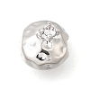 Brass Micro Pave Clear Cubic Zirconia Beads KK-U061-15A-P-1