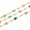 3.28 Feet Natural Moss Agate Handmade Beaded Chains X-CHC-K008-C01-1