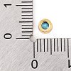 Rack Plating Flat Round Brass Micro Pave Cubic Zirconia Cabochons KK-F874-03G-05-3