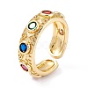Brass Micro Pave Cubic Zirconia Cuff Rings X-RJEW-M138-09G-3