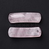 Natural Rose Quartz Connector Charms G-D460-02L-3