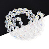 Electroplate Transparent Glass Beads Strands EGLA-N020-03A-2