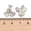 Brass Enamel Stud Earring Findings KK-CBA58F9-01P-02-3