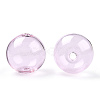 Transparent Blow High Borosilicate Glass Globe Beads GLAA-T003-09A-1