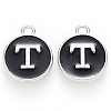 Platinum Plated Alloy Charms X-ENAM-S118-02T-P-1
