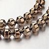 Electroplate Non-magnetic Synthetic Hematite Bead Strands G-F300-31A-06-1